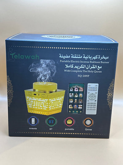 Qur’an MP3/Bukhūr Burner (Wood)